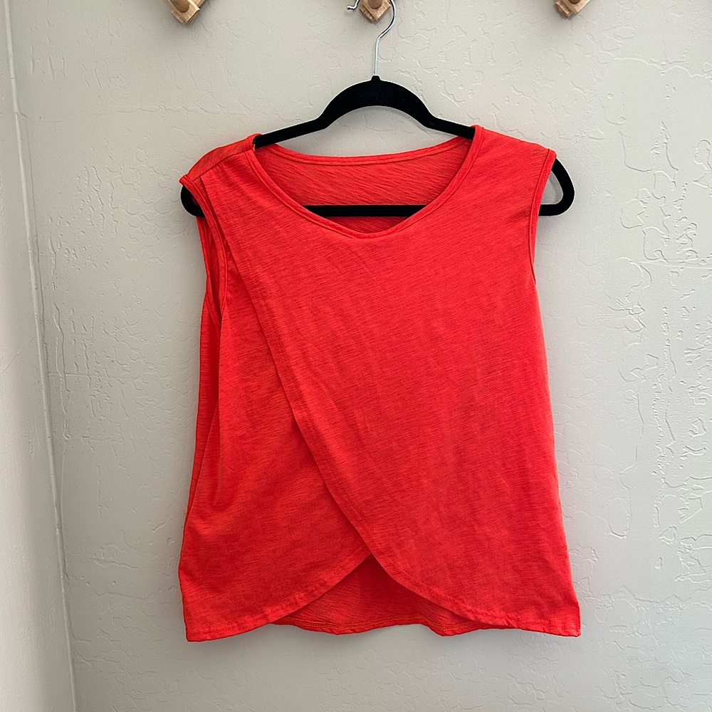 Bright Orange Maternity Tank Top